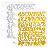 Glitter Letter Sticker 1.5 Inch Handwritten Doctor Hat Gift DIY Decorative Gold Powder Glitter Letter Sticker