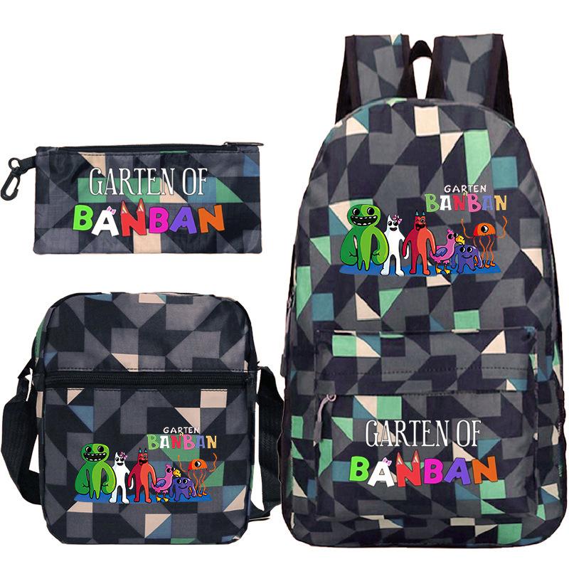 Spotted Garden Primary School Bag Shoulder Bag Pencil Bag Three-piece Set