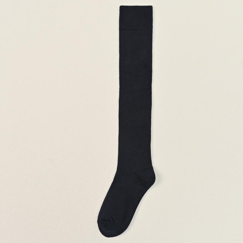 5 Pairs of Men's Winter Solid Color Business Thick Wool Ring Warm Knee Anti Pilling High Socks