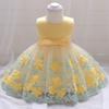 Baby Girls Princess Dress Floral Tulle Baptism Gown 1-3 Years Old Kids Wedding Photo Shoot
