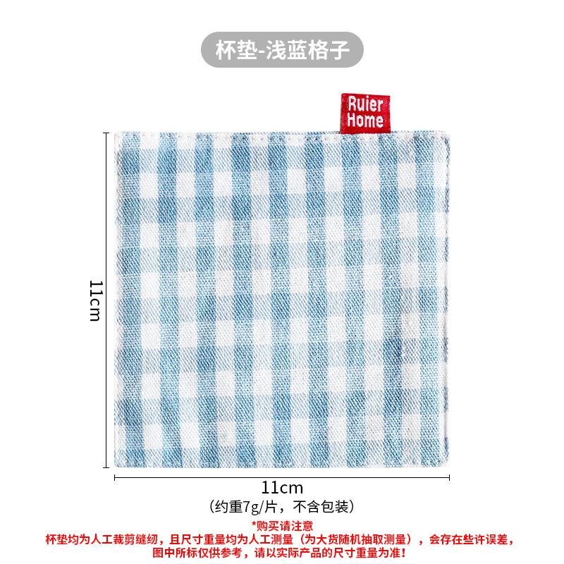 Fabric Coaster Tea Towels Double Cloth Placemat Pure Cotton Insulation Pad Mug Pad Kitchen Table Decor Kitchen Accessories