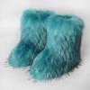Women's Winter Fluffy Faux Fur Snow Boots, Comfortable Plush Warm Ankle Booties, Luxury Furry Fashion Outdoor Footwear