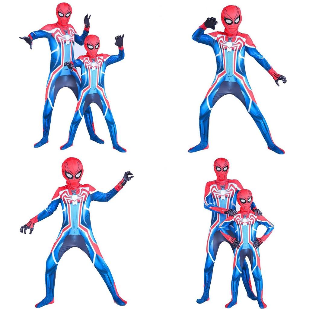 Stylish Spiderman Ps4 Velocity Costume Jumpsuit For Adults And Kids With Unique Design