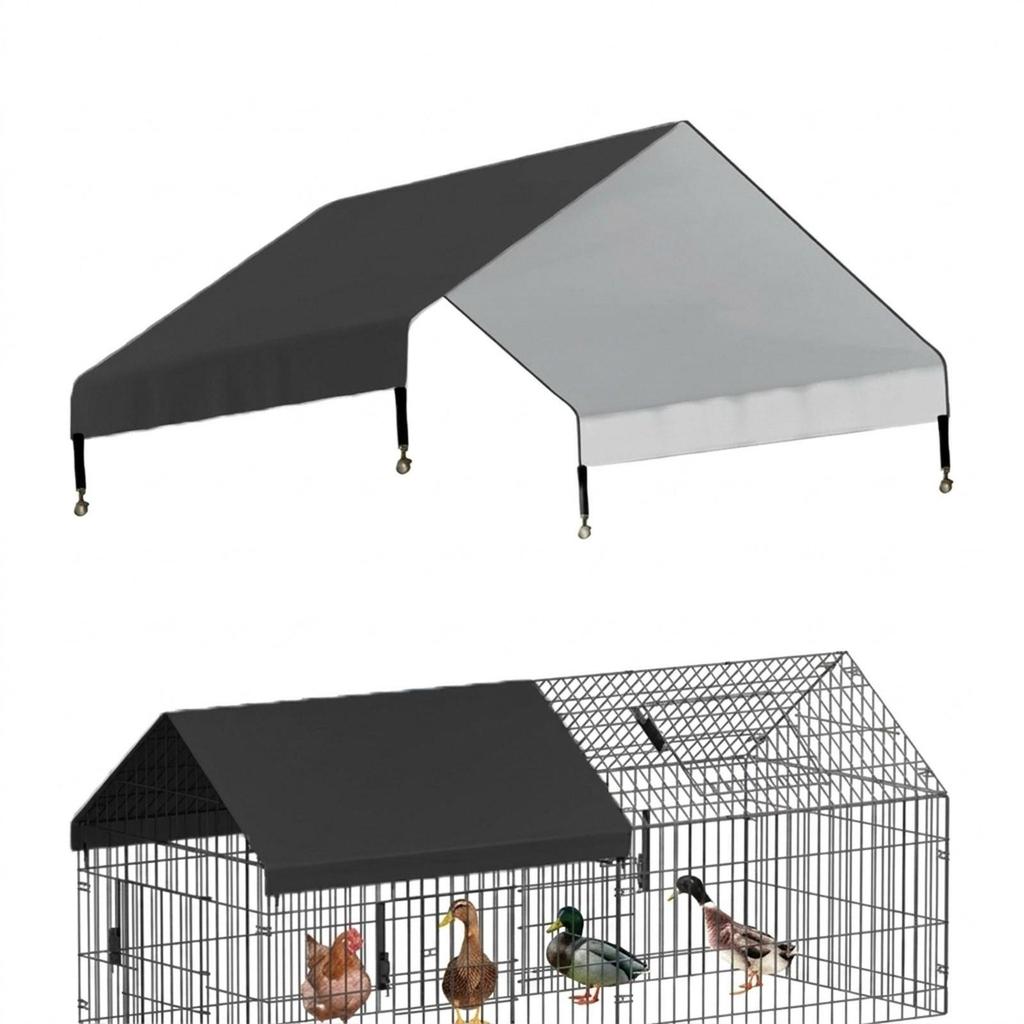 Tarp Chicken Coop Cover Replacement Sun Protection Shade Cloth Duck for Farm Enclosures