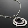 Damenmode Doppelkreise Strassbesetzt Lange Kette Halskette Schmuck Geschenk