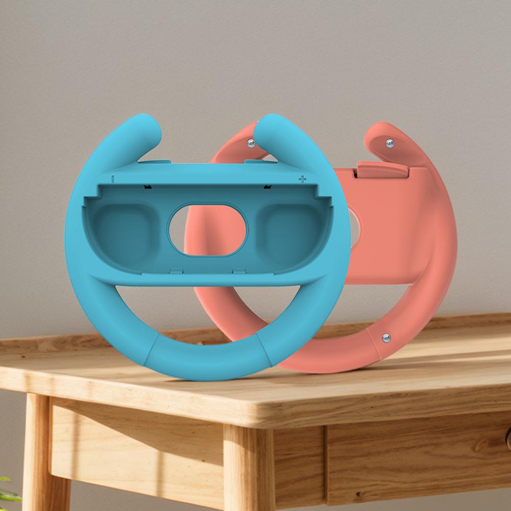 2 Pcs Racing Steering Wheels for Nintendo for Switch 2 Joy-con Controller Left Right Game Steering Wheel Handle Stand Holder