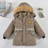 Vestiti Invernali per Bambini Piccoli e Medi Giacca Imbottita alla Moda Ispessita per Ragazzi Giacca Invernale di Media Lunghezza Giacca Imbottita Calda