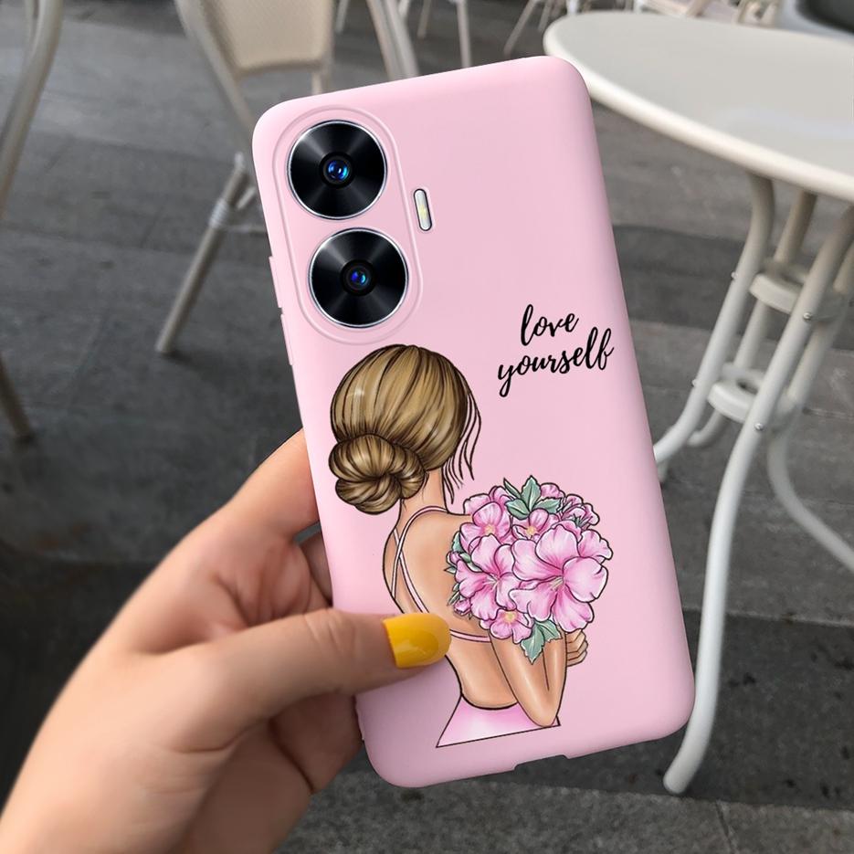 For Realme C55 Case 2023 New Fashion Cartoon Cover Soft Silicone Shockproof Phone Case For Realme C55 C 55 RealmeC55 Bags Bumper