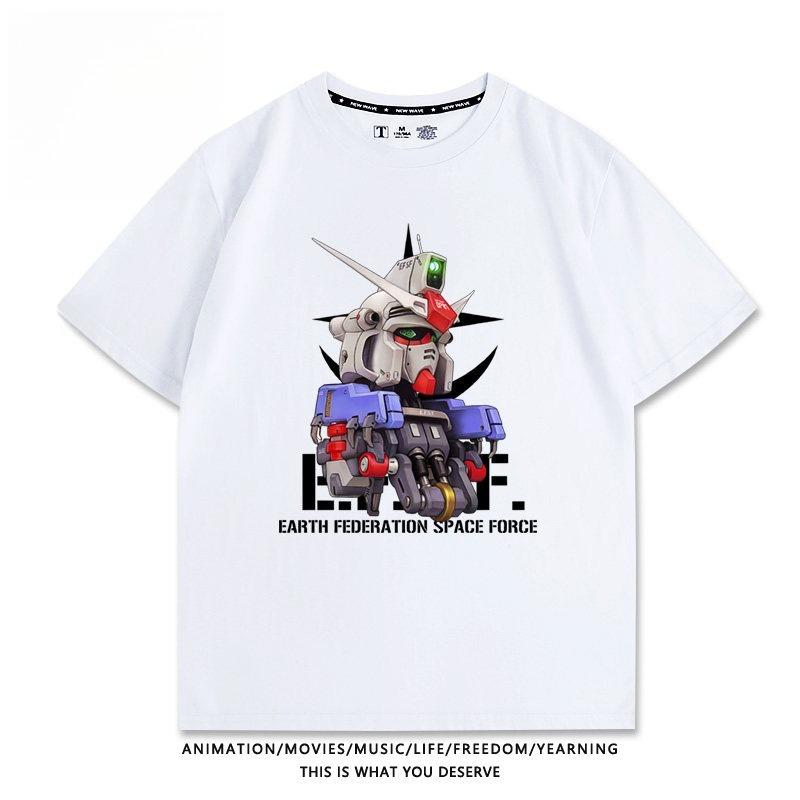 Mobile Suit Gundam Anime MSZ-006 Printed T-shirt Men's and Women's T-shirt Men's Top Sports T-shirt 2026 Summer New Tee