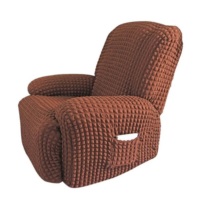Elegant Elastic Bubble Grid Tub Single Armchair Cover with Armrests, Soft and Comfortable Single Seats Sofa Cover for Relaxation