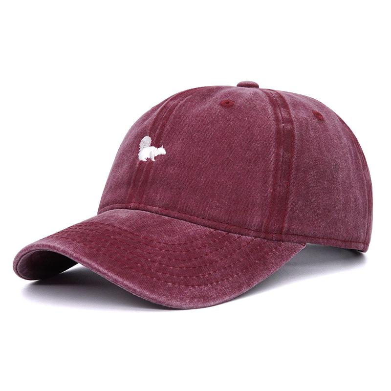 New Squirrel Embroider Baseball Caps WoUnisex Unisex Washed Cotton Sun Gorras Hip Hop Summer Sunshine Outdoor Snapback Trucker Hats