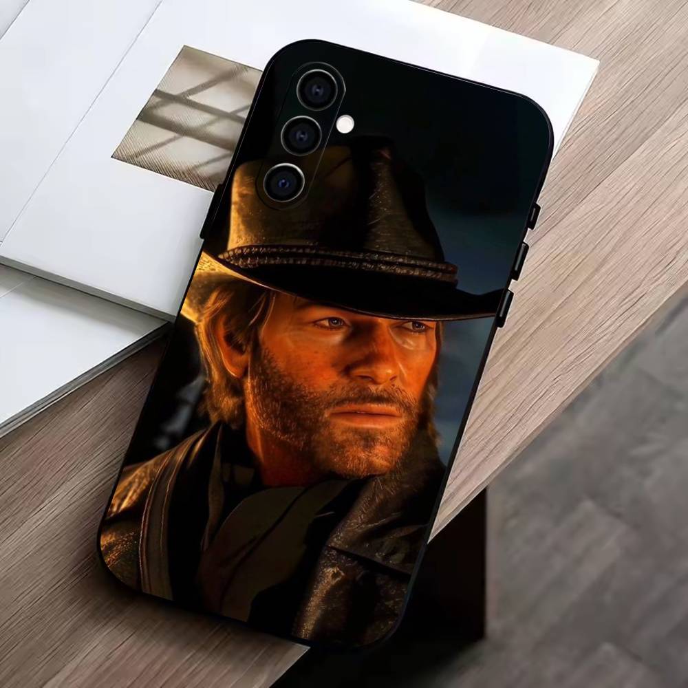 RDR2-Arthur Morgan Phone Case For Samsung Galaxy A73,A72,A71,A70,A53,A52,A51,Soft Silicone Black Cover