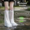 Thickened Disposable Rain Shoe Covers, Non-Slip Waterproof Tall Boot Protectors for Hiking, Daily Outdoor Trip 5Pairs/10Pairs