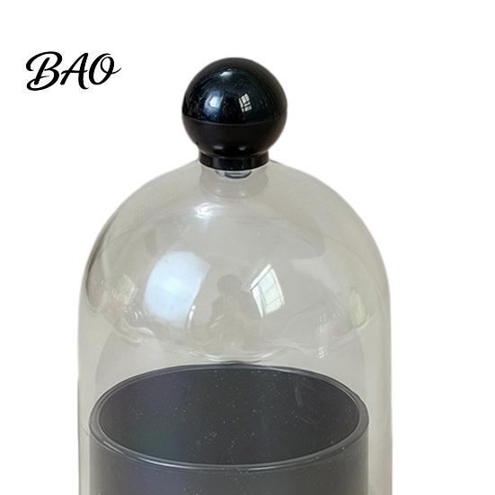 Desktop Toothpick Holder Dispenser with Clear Dome Lid, Modern Tooth Picks Storage Box Container, Kitchen Dining Table Jar Lid