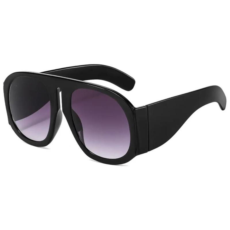 Yellow Oversized Pilot Sunglasses Women Luxury Designer Wide Square Gradient Sun Glasses Trendy Big Frame