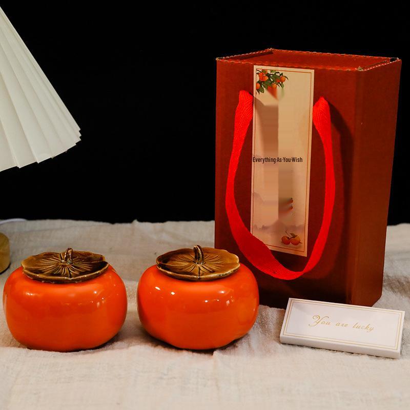 Persimmon Scented Candle Gift Box: Perfect for Teacher's Day, Birthdays, and Weddings