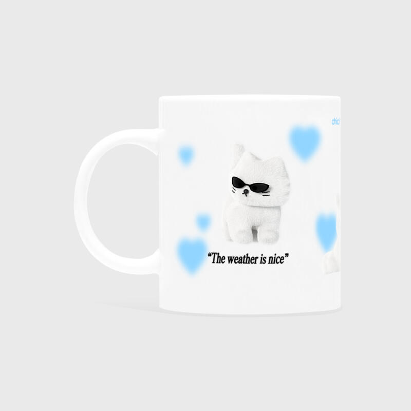 SUNGLASSES CHICHI HEART-BLUE (Mug) mug