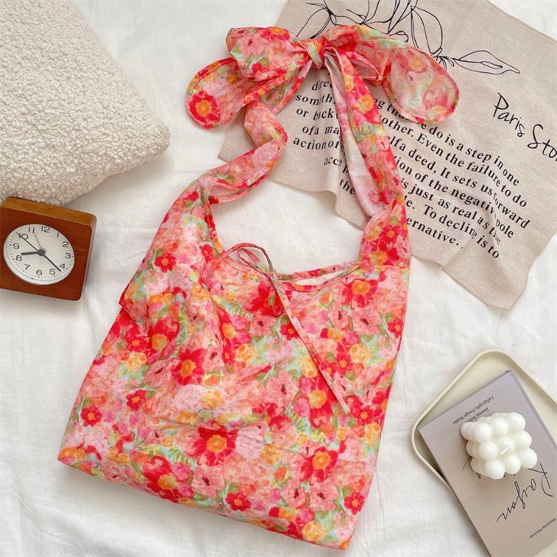 Summer New Floral Bag Romantic Cloth Bag Thin Shoulder Bag Messenger Bag Student Women's Bag