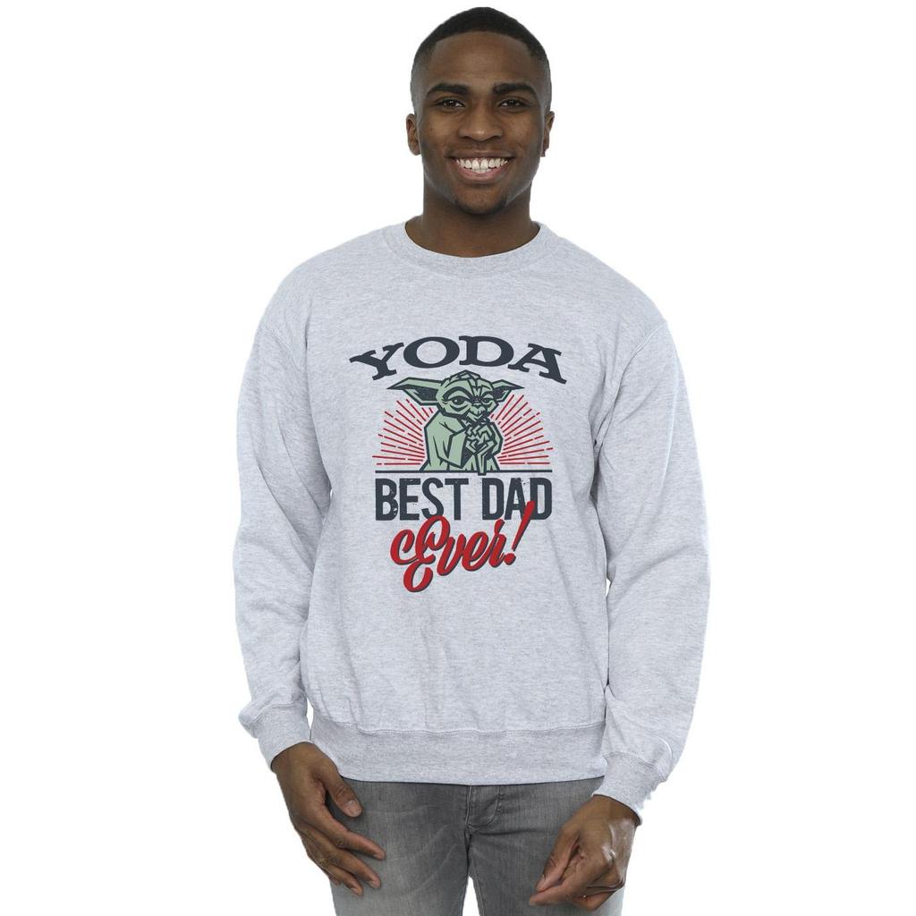 STAR WARS Mens Mandalorian Yoda Dad Sweatshirt