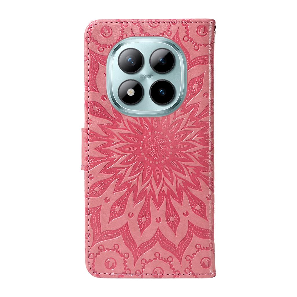 For Xiaomi Poco M8 Pro 5G/Redmi Note 15 Pro+ 5G (Global) Leather Wallet Case Sunflower Imprinted Phone Cover