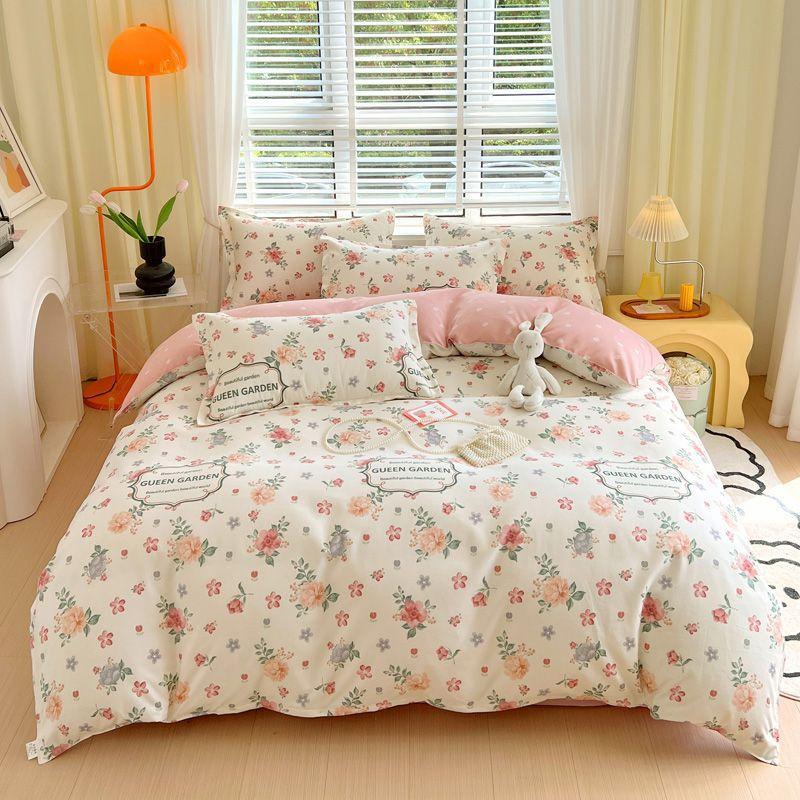 Four-season Universal Four-piece Set, Skin-friendly Cotton Quilt Cover, Bed Sheet, Double Bedding, Dormitory Three-piece Set