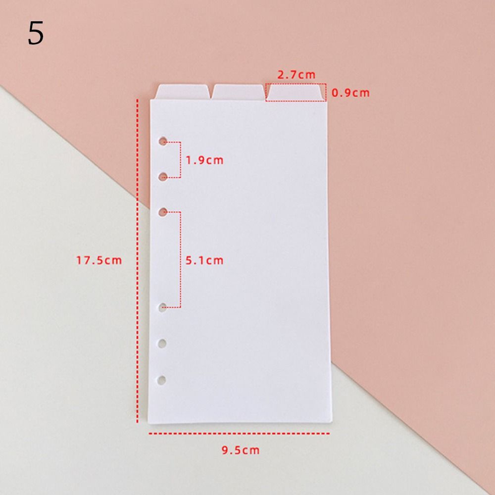 A5 A6 Page Classification Separator Page Notebook Loose-leaf Book Partition Accessories