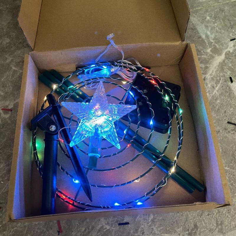 Outdoor Waterproof Solar Led Colourful Christmas Tree Decoration Solar Powered String Lights New Year 2023 Ornament Garden Decoration