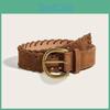 Womens Fashion Belt With Vintage Handcrafted Rope And Pin Buckle For Casual And Office Wear