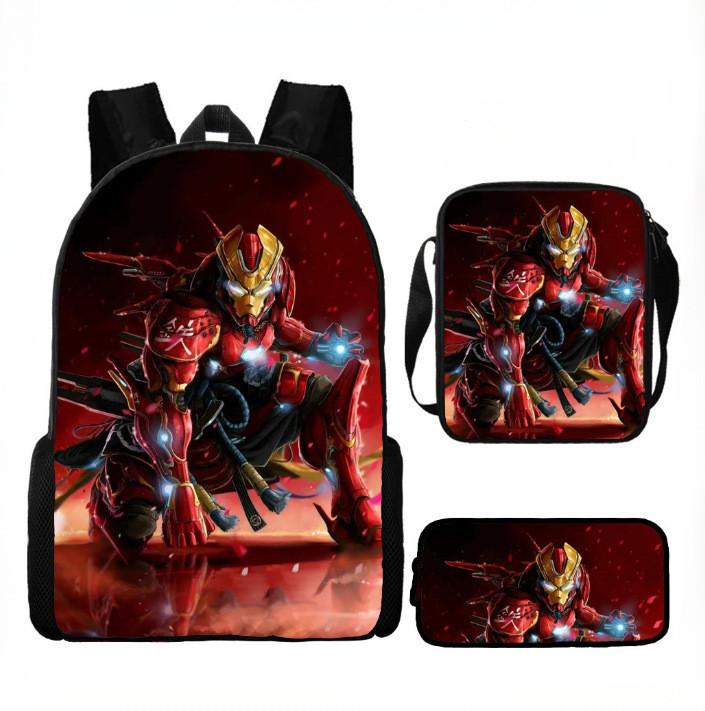 Child Printed Backpack Schoolbag Shoulder Bag Pencil Bag