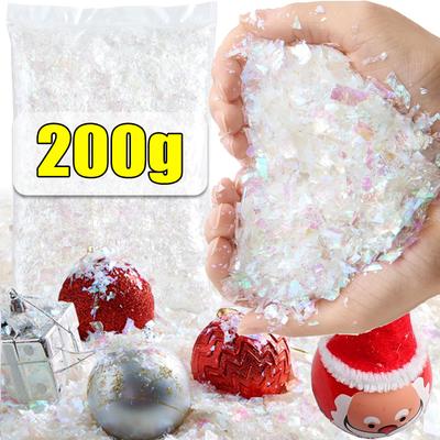 Winter Künstlicher Fake Schnee Weihnachten Schnee Pulver Xmas Schneeflocken Deko für DIY Basteln Dorf Displays Requisiten Feiertagsbedarf