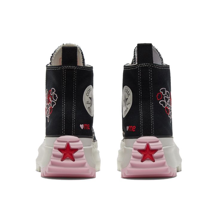 Converse Run Star Hike High Valentines With Love Unisex Sneakers Schwarz Pink Rot A01598C