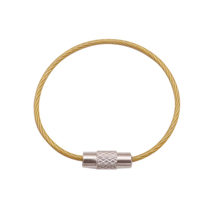 

Color-Coated Stainless Steel Wire Keychain Ring 110mm Length, 1.5mm Wire