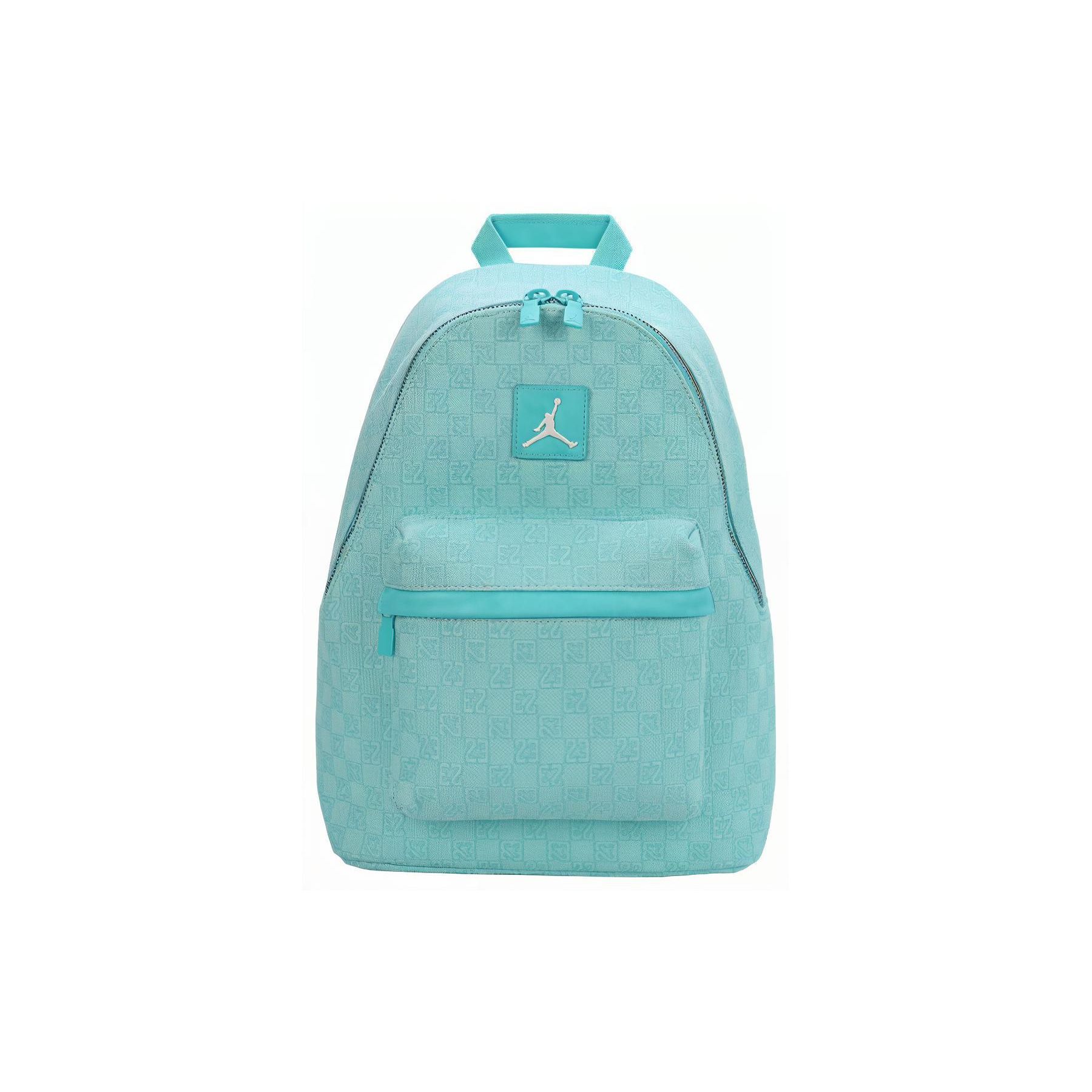 Jordan Casual Sports Zipper Backpack Unisex Backpacks Blue Green FJ6784-377 Blue Green,Large
