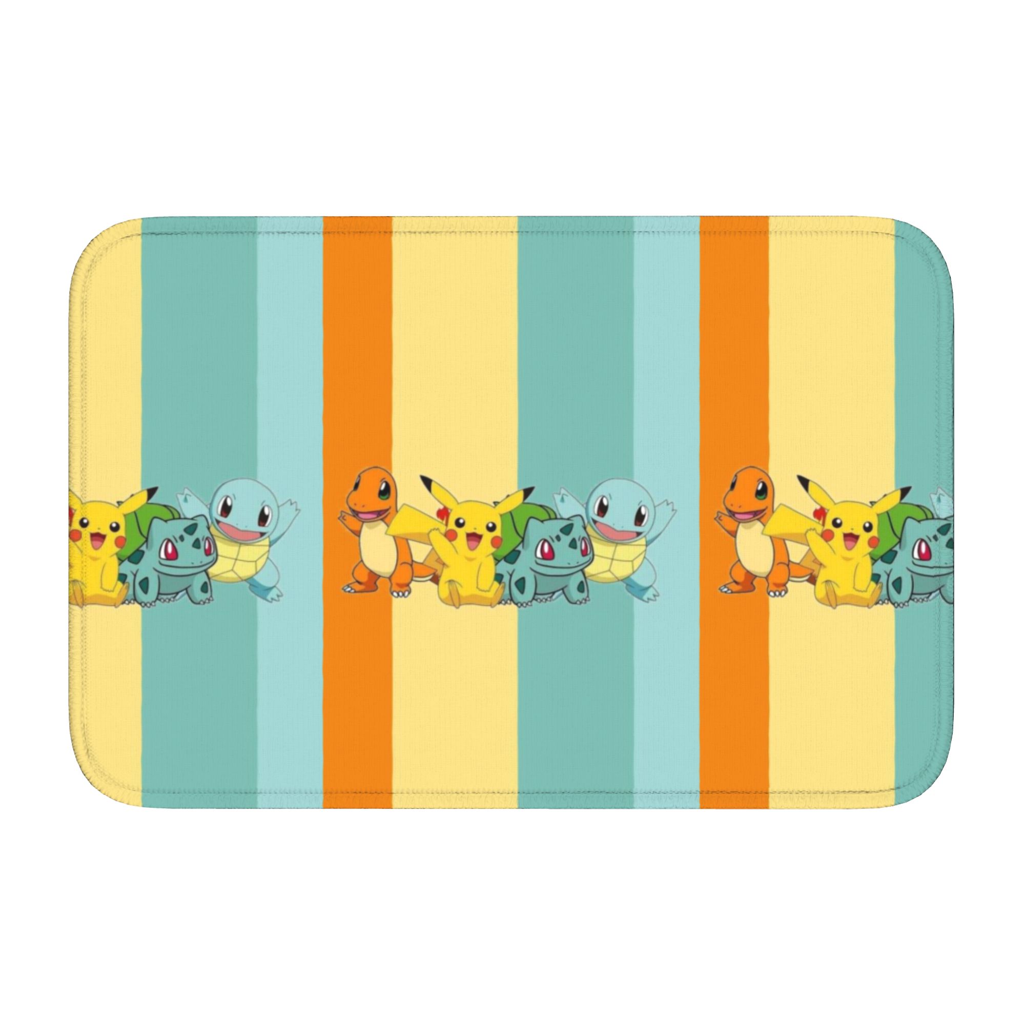 

Welcome Bikachus Floor Door Kitchen Bathroom Mats Anti-Slip Indoor Doormat Garage Living Room Entrance Rug Carpet Footpad 60cm x 90cm