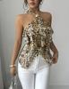 European and American new printed Spice Girl vest, sexy pure desire wind tube top, slim and thin backless sling