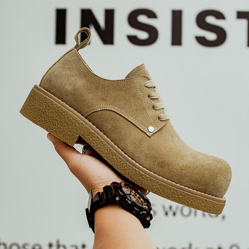 Fashion British Style Men Genuine Leather Casual Shoes Classic Outdoor Antiskid Oxford Dress Shoes Handmade Designer Business Flat Shoes