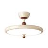 French Cream Medieval Wood Grain Wabi-Sabi Chandelier for Bedroom & Study