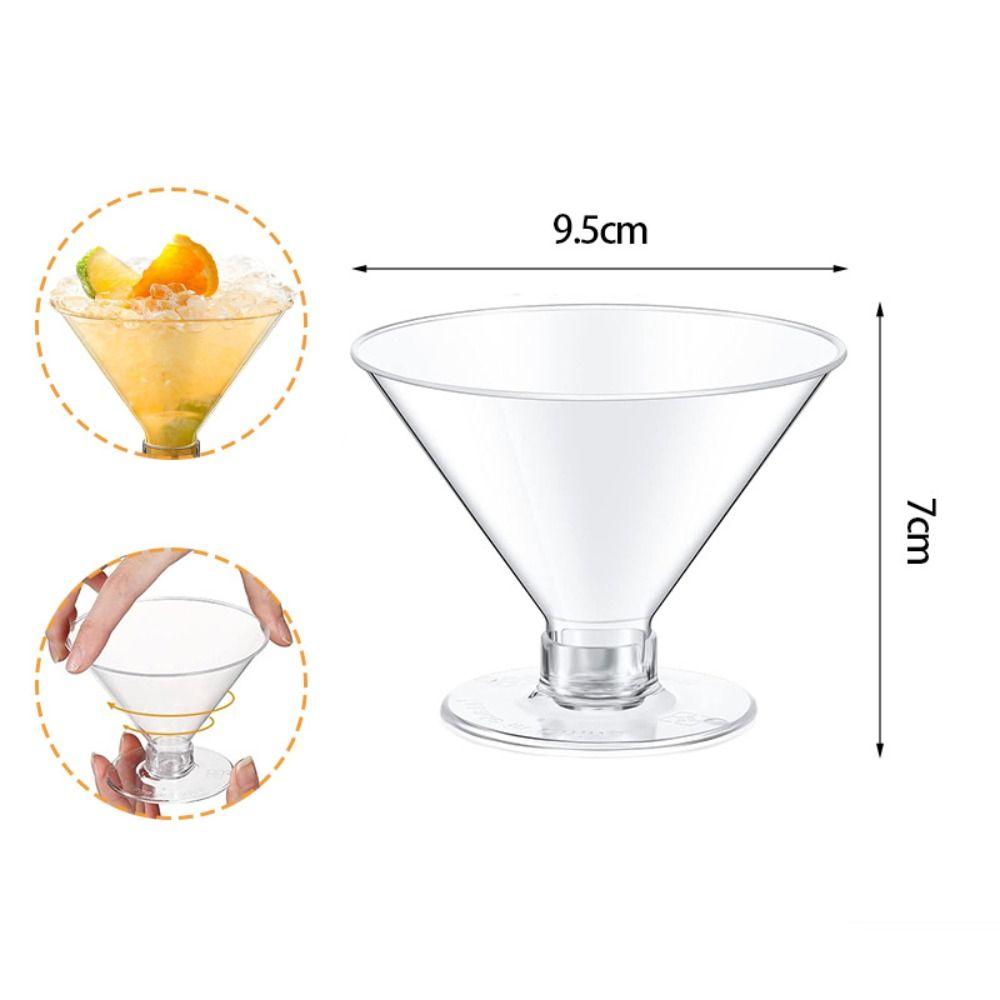 10pcs Durable Champagne Glass Clear Red Wine Glass Plastic Champagne Flute Goblet  Party Favors