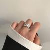 Bague Femme Rétro Vent Ins Irrégulière Surface Concave Convexe Bague Ouverte Mode Personnalité Texture Industrie Lourde Bagues Bague de Doigt Bijoux de Fête
