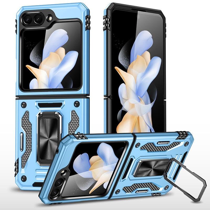 Lens Protection Ring Rotating Stand Phone Folding Armor Case for Samsung Galaxy Z Flip 7 FE / Flip 6 / Flip 5 Shockproof Cover