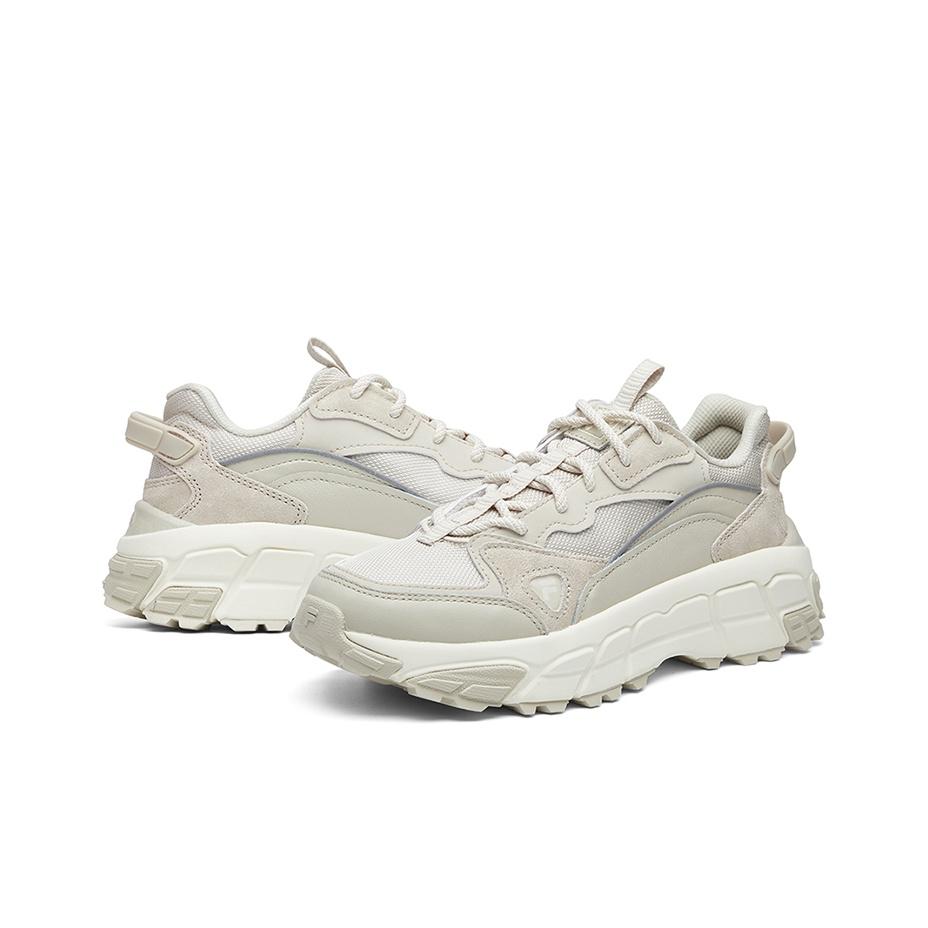 FILA Skyrunner Mesh Retro Casual Shock Absorbing Durable Breathable Low Top Dad Shoes Women sneaker Oatmeal F12W041132FSS