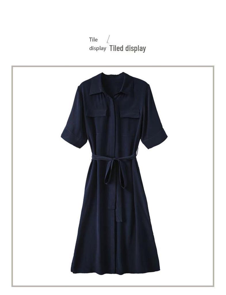 2025 High-End Japanese Workwear Silk Dress: Women's New Summer Long Dress