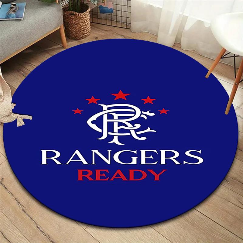 

Rangers F.C Round Area Rug,Carpet Rug for Living Room Bedroom Sofa Playroom Decor,Non-slip Floor Mat 120cmx120cm