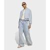 adidas Originals X Care Bears Embroidered Casual Vintage Striped Loose Long Sleeve Denim Jacket Women Jackets KQ6747