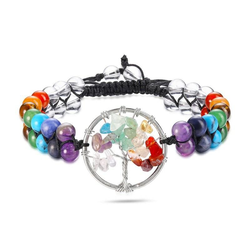 JYL TS Bracelet Double-Layer  Life Tree Design Promotes Growth & Joy Double layer colorful