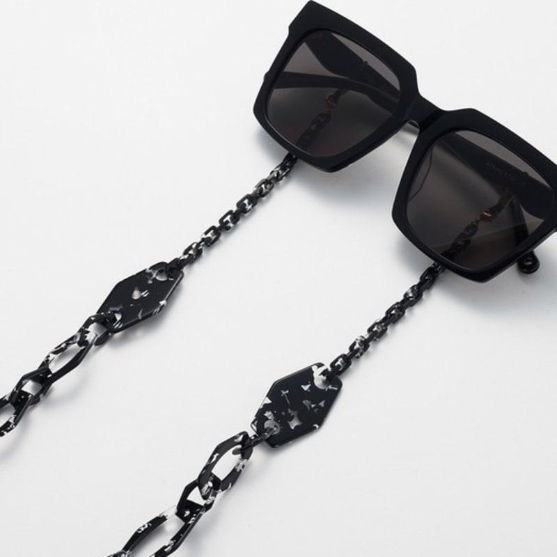 SPRING STRINGS ACETATE CH L Geo _ Black White