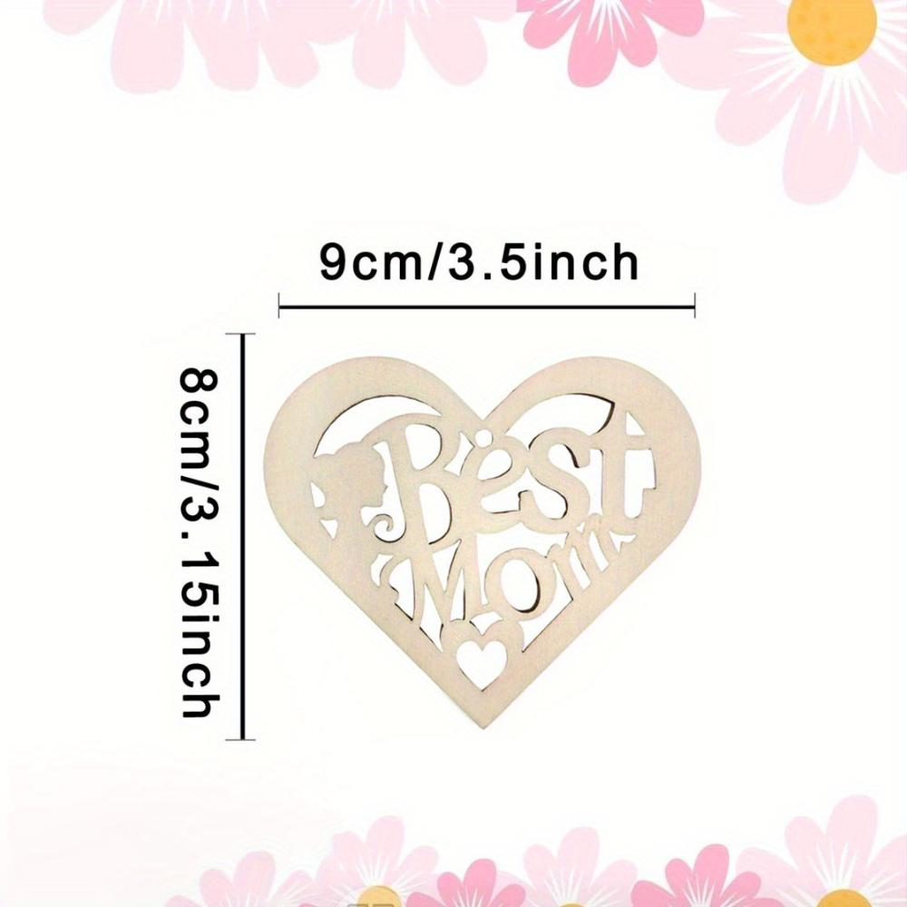 

24pcs wooden heart shape diy craft ornaments with twine string clothes great for home decor and party favor mother s day gift