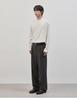 WORK ON BODY OFF Rested Semi-Overfit Mock Neck Knit [White]