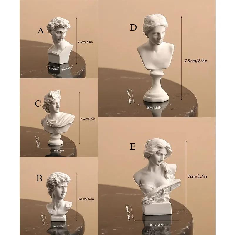 Apollo Poprsí Řecká a římská mytologie Bůh slunečního světla Pryskyřičná hlava Poprsí Socha Figurka Domácí dekorace