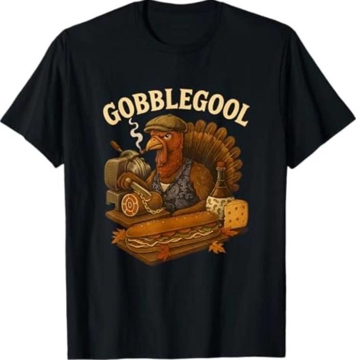 Turkey Gabagool Gobblegool Funny Italian Food T-Shirt M